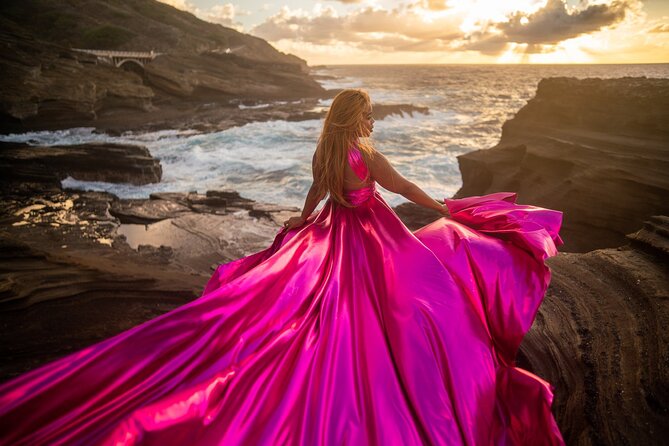 Flying Dress Photoshoot on Oahu - What You Receive: Raw Images and Edited Favorites