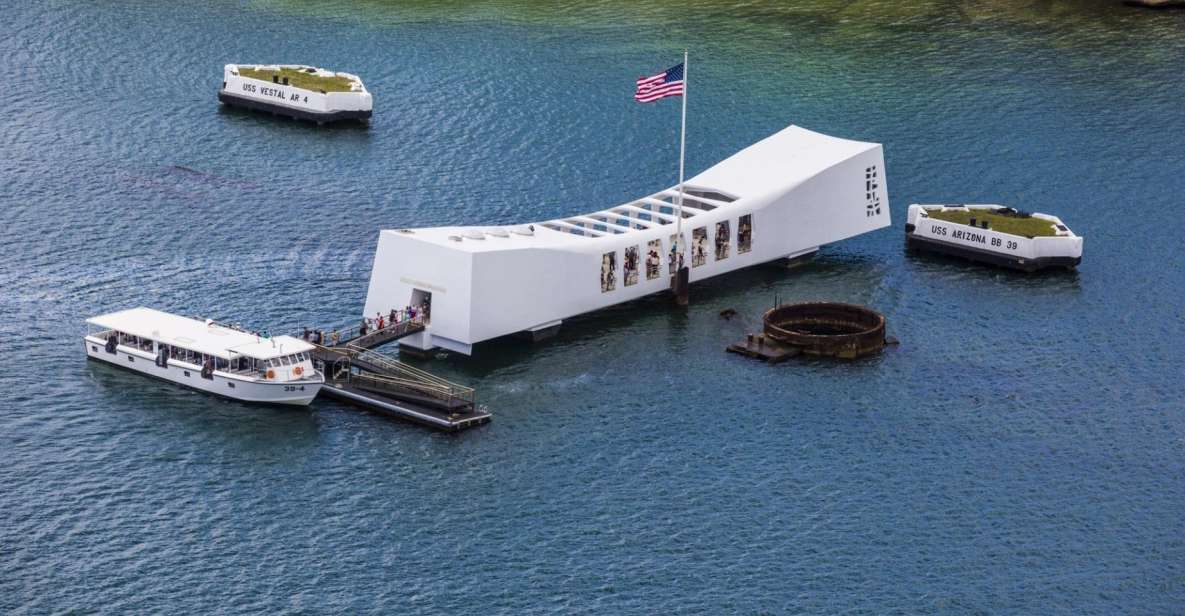 From Waikiki: Pearl Harbor USS Arizona Memorial Program - The USS Arizona Memorial program: boat shuttle and a focused visit