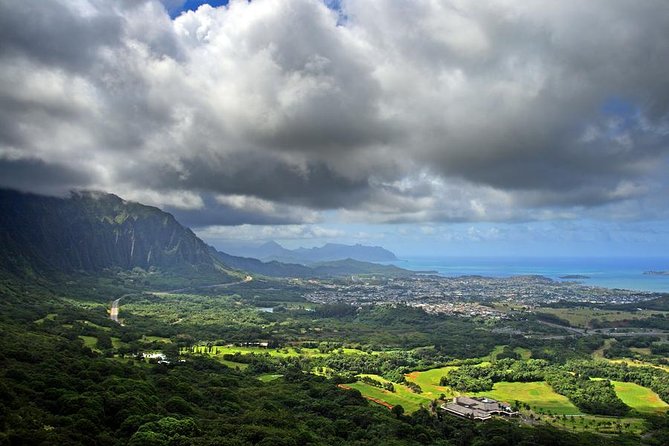 Majestic Circle Island Tour with Lunch - Waimea Valley: the 45-foot waterfall, a short hike, and changing clothes