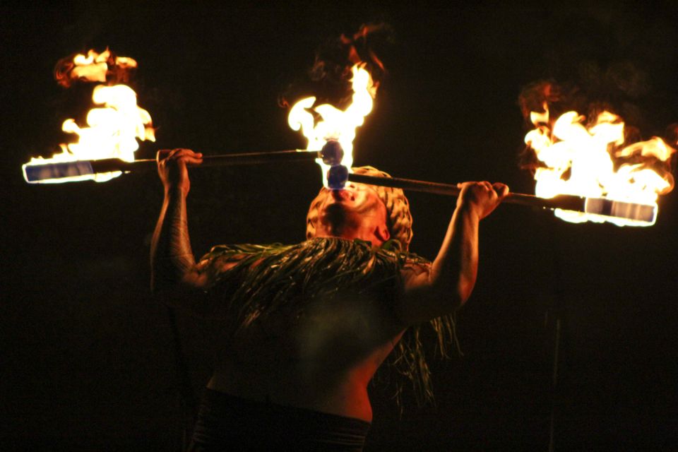 Oahu: Ka Moana Luau Dinner and Show at Aloha Tower - The Main Show: Polynesian Wayfinding and the Sword of Fire