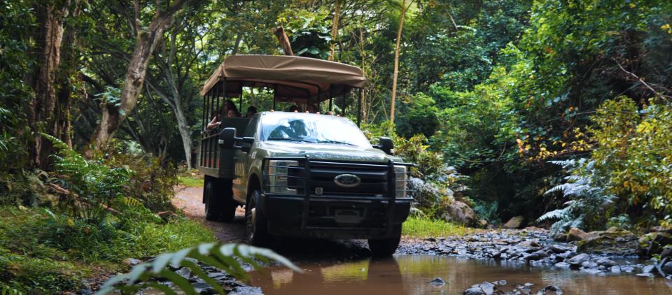 Oahu: Kualoa Open Air Jungle Expedition Tour - Entering Kualoa’s Hakipu‘u rainforest by open-air vehicle