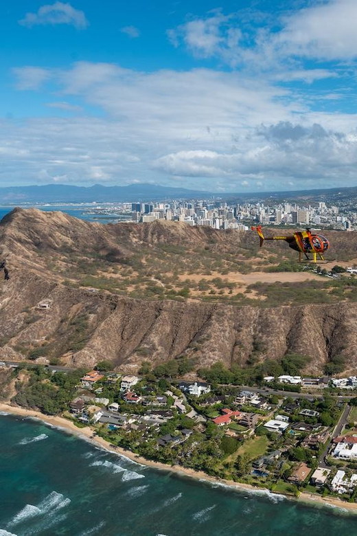 Oahu: Magnum P.I. Doors-Off Helicopter Tour - Pearl Harbor finale: Arizona Memorial and Battleship Missouri from the sky