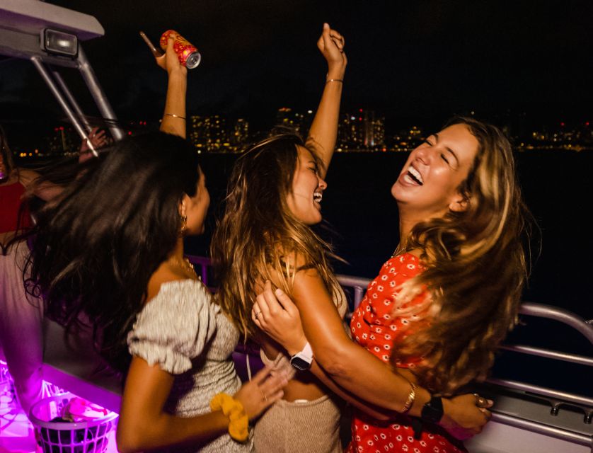 Oahu: Premium Waikiki Sunset Party Cruise with Live DJ - When the sun drops: purple lighting and a DJ you can feel
