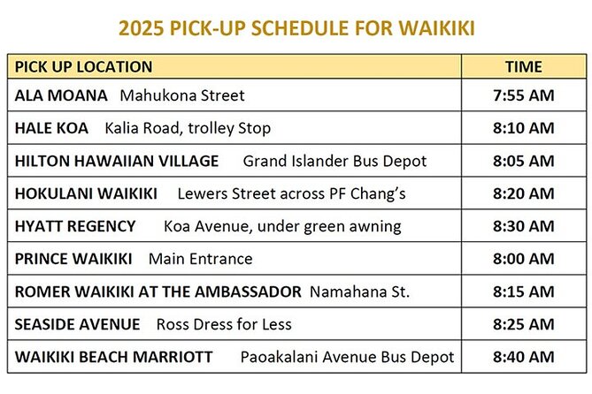 Pearl Harbor, USS Arizona Memorial & Honolulu City Tour - Comfort First: How the 8:00 am Coach Day Really Feels