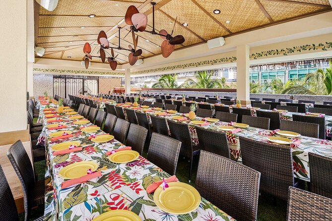 Waikiki Luau Buffet with Optional Rock-A-Hula Show Ticket - Rock-a-Hula show (about 80 minutes): fire-knife, hula, and a pop twist