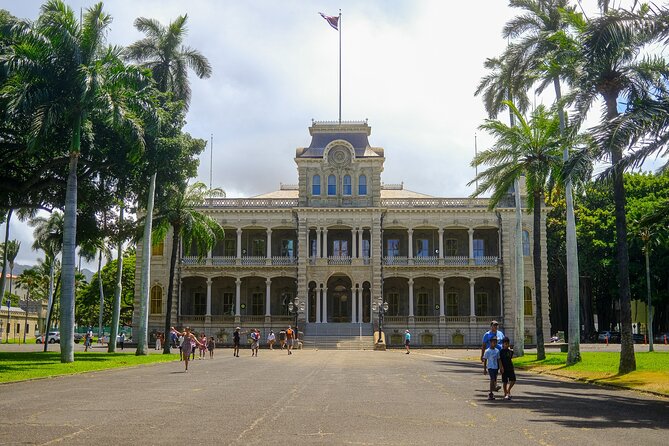 Waikiki Trolley Red Line Heroes & Legends Hop-on Hop-off Tour - Kamehameha, Aloha Tower, and the harbor break for skyline views